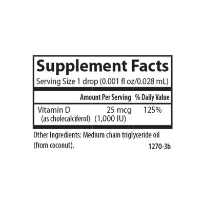 Carlson, Super Daily® D3, 25 мкг (1000 МЕ), 10,3 мл 2