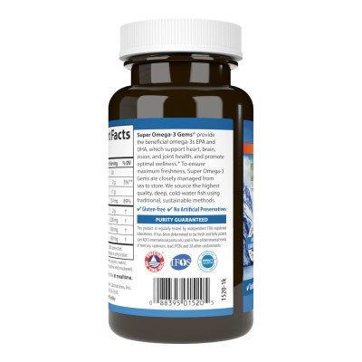 Carlson, Super Omega-3 Gems®, высокоэффективные омега-3 кислоты из рыбы дикого улова, 3