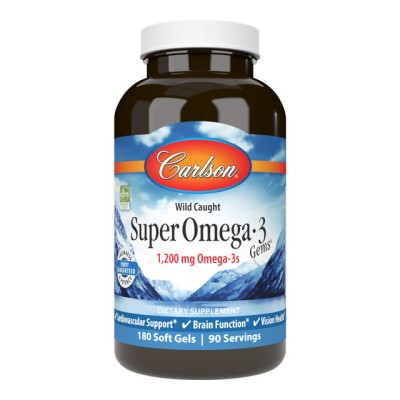 Carlson, Super Omega-3 Gems®, высокоэффективные омега-3 кислоты из рыбы дикого улова,