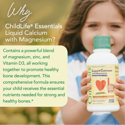 ChildLife Essentials, жидкий кальций с магнием, с натуральным апельсиновым вкусом, 474 мл 3