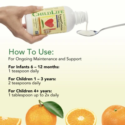 ChildLife Essentials, жидкий кальций с магнием, с натуральным апельсиновым вкусом, 474 мл 6