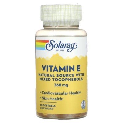 Витамин Е, Vitamin E, Solaray, 268 мг,