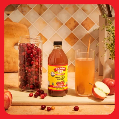 Bragg, Organic Apple Cider Vinegar With The 'Mother', Cranberry Apple 4
