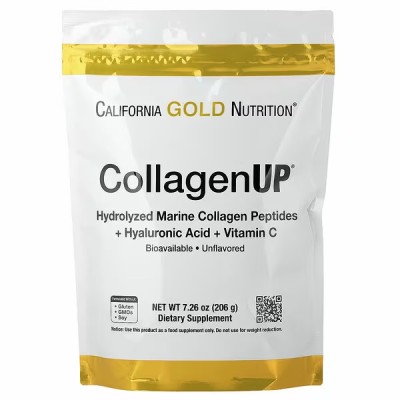 California Gold Nutrition, CollagenUP®, гидролизованные пептиды морского коллагена с гиалуроновой кислотой и витамином C, 2