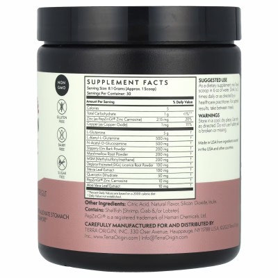 Terra Origin, Healthy Gut™, добавка для нормализации функций желудочно-кишечного тракта, вкус ягод, 243 г 2